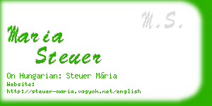 maria steuer business card